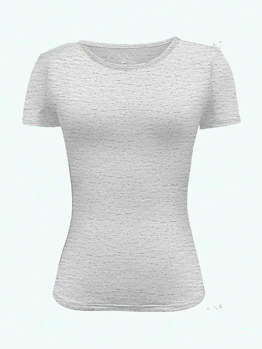 Camiseta Feminina Básica Cropped