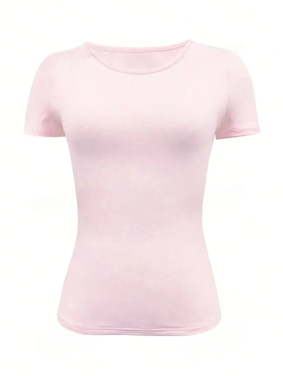 Camiseta Feminina Básica Cropped