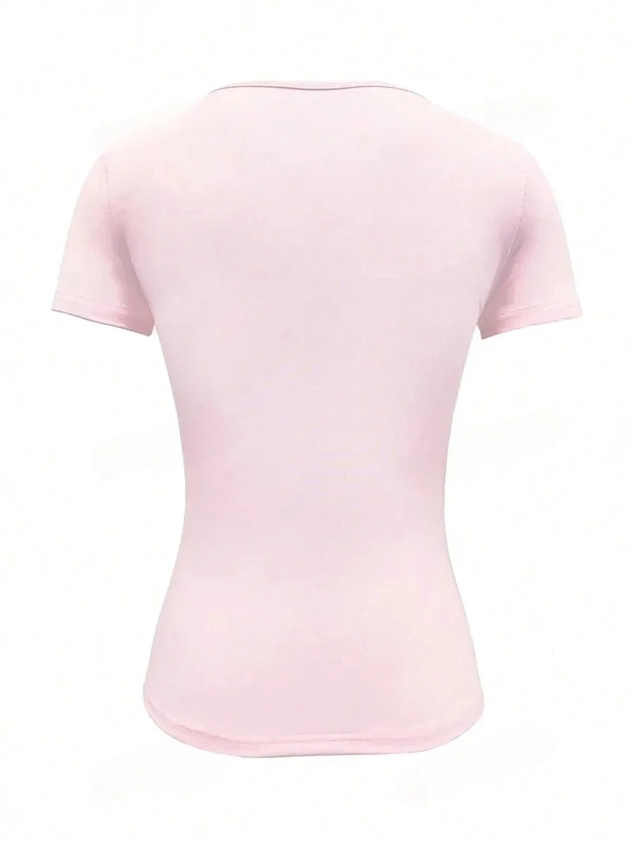 Camiseta Feminina Básica Cropped