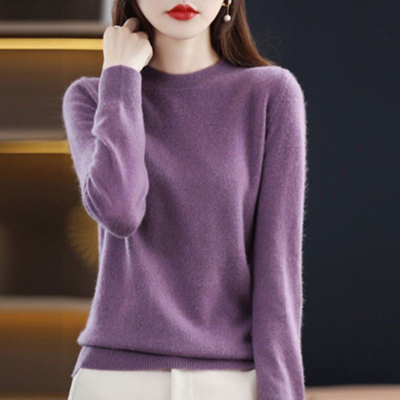 Suéter Feminino Básico de Lã e Cashmere