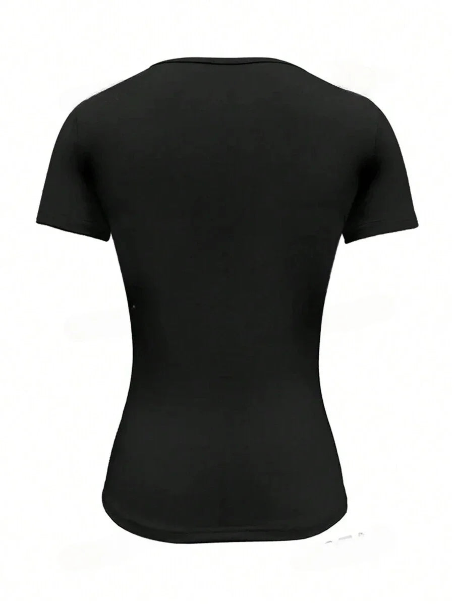 Camiseta Feminina Básica Cropped