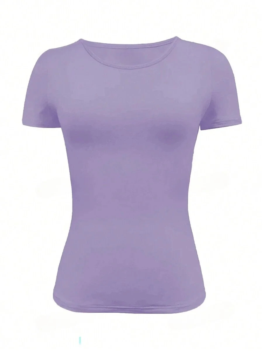 Camiseta Feminina Básica Cropped