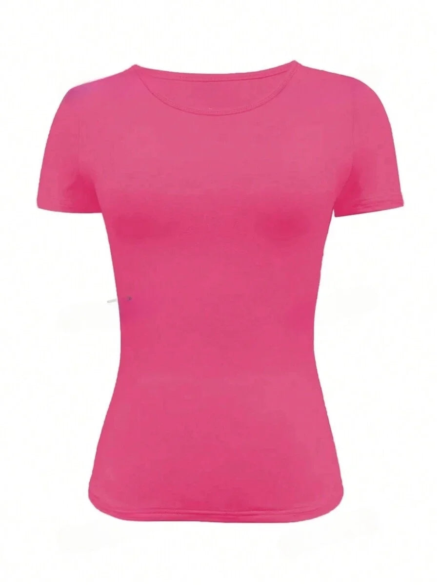 Camiseta Feminina Básica Cropped