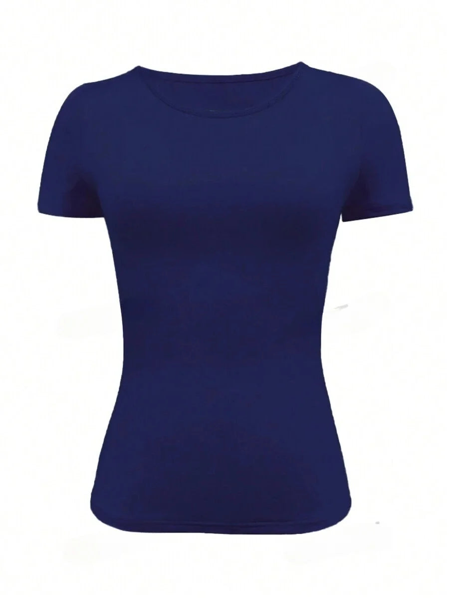 Camiseta Feminina Básica Cropped