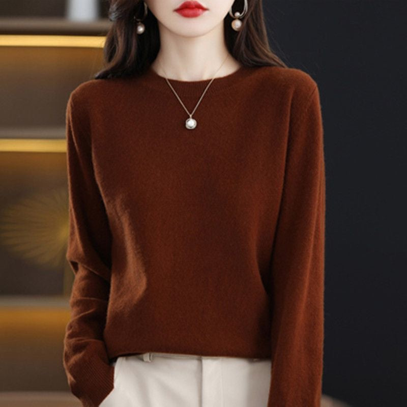 Suéter Feminino Básico de Lã e Cashmere