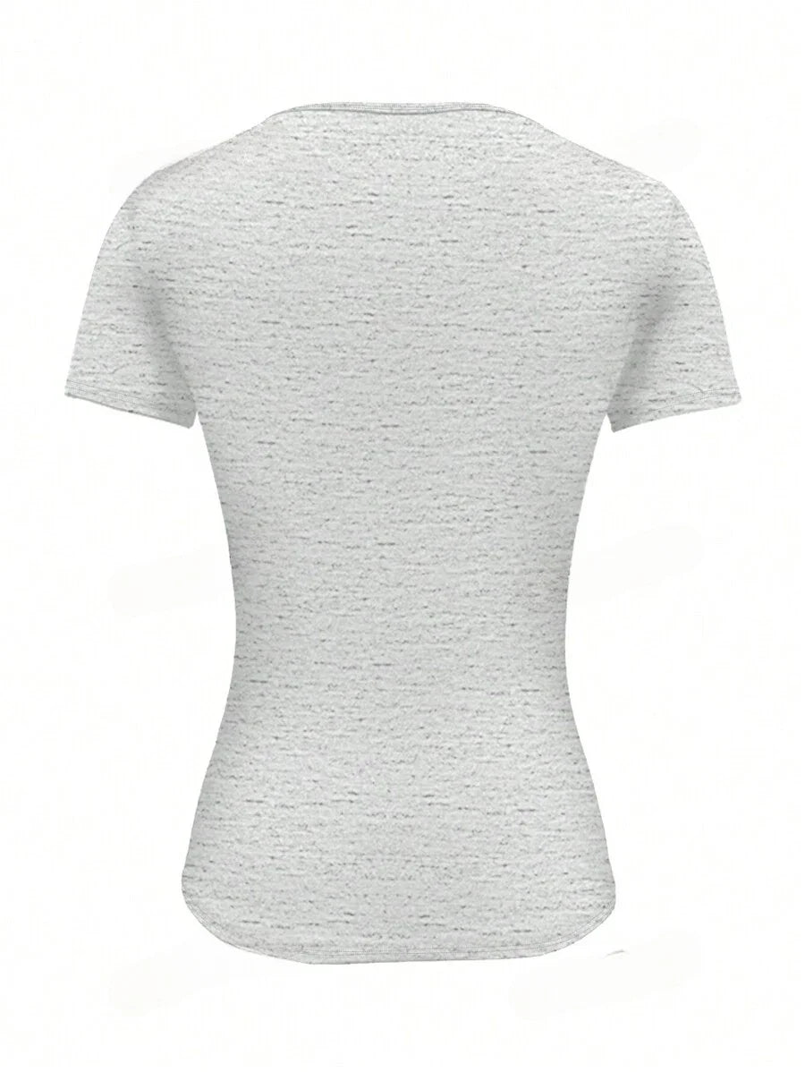 Camiseta Feminina Básica Cropped