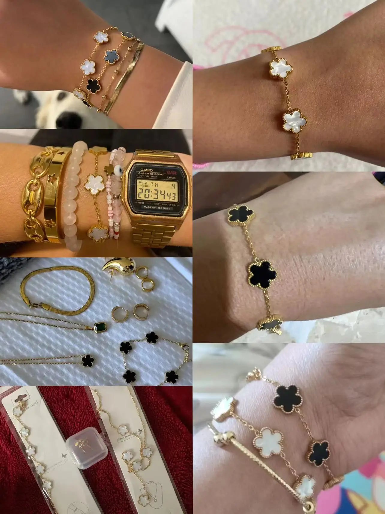 Bracelete Ajustável de Novo Design com Banho de Ouro