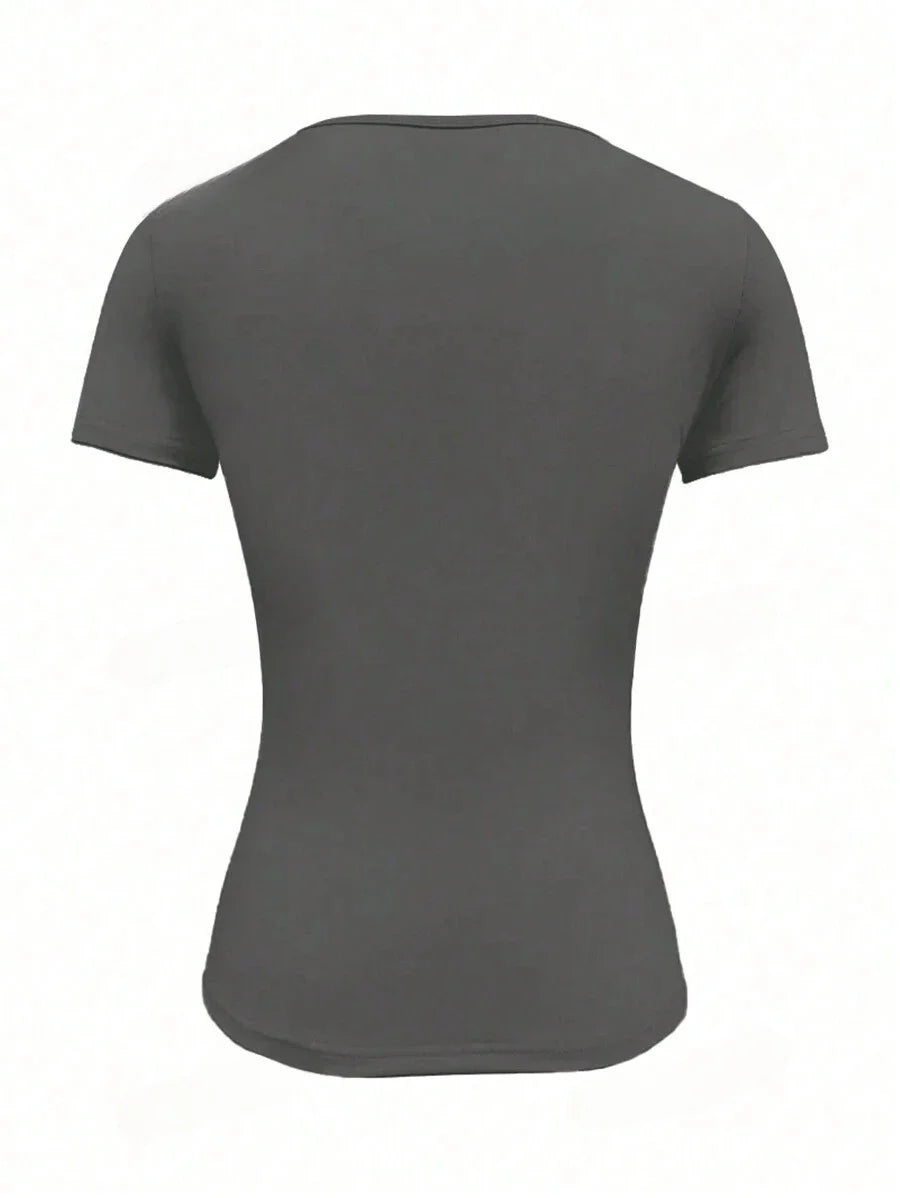 Camiseta Feminina Básica Cropped